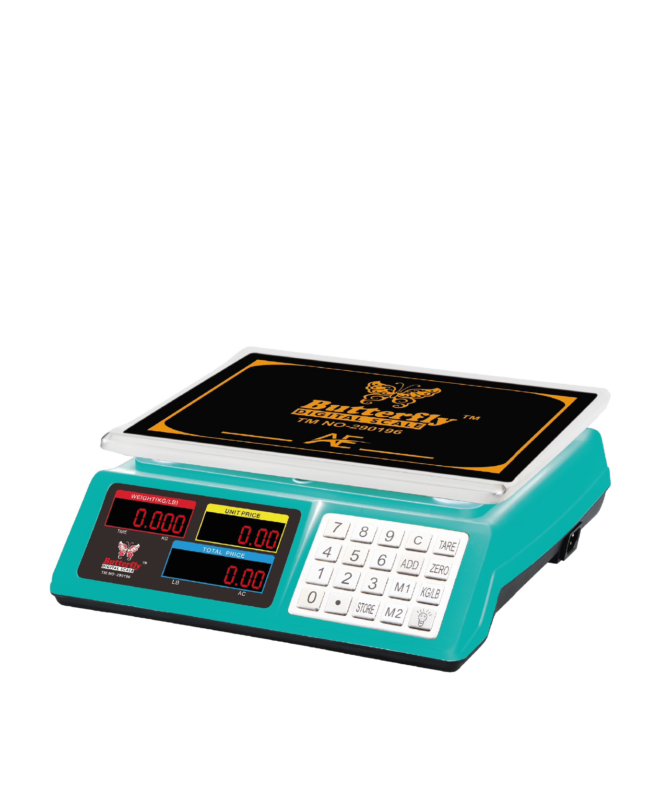 Butterfly Digital Scale 40KG/LB SS Plate
